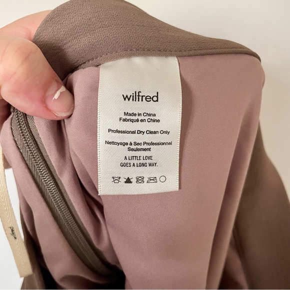 Aritzia Wilfred Arbre Scalloped Hem Shorts Brown - Picture 6 of 8